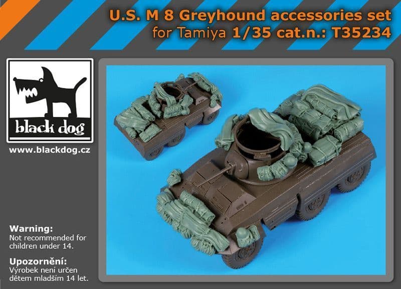 Black Dog 1/35 U.S. M8 Greyhound Accessories Set # T35234