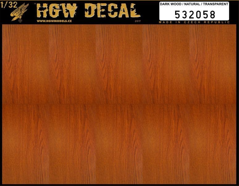 HGW 1//32 Dark Wood Transparent No Grid A5 # 532058