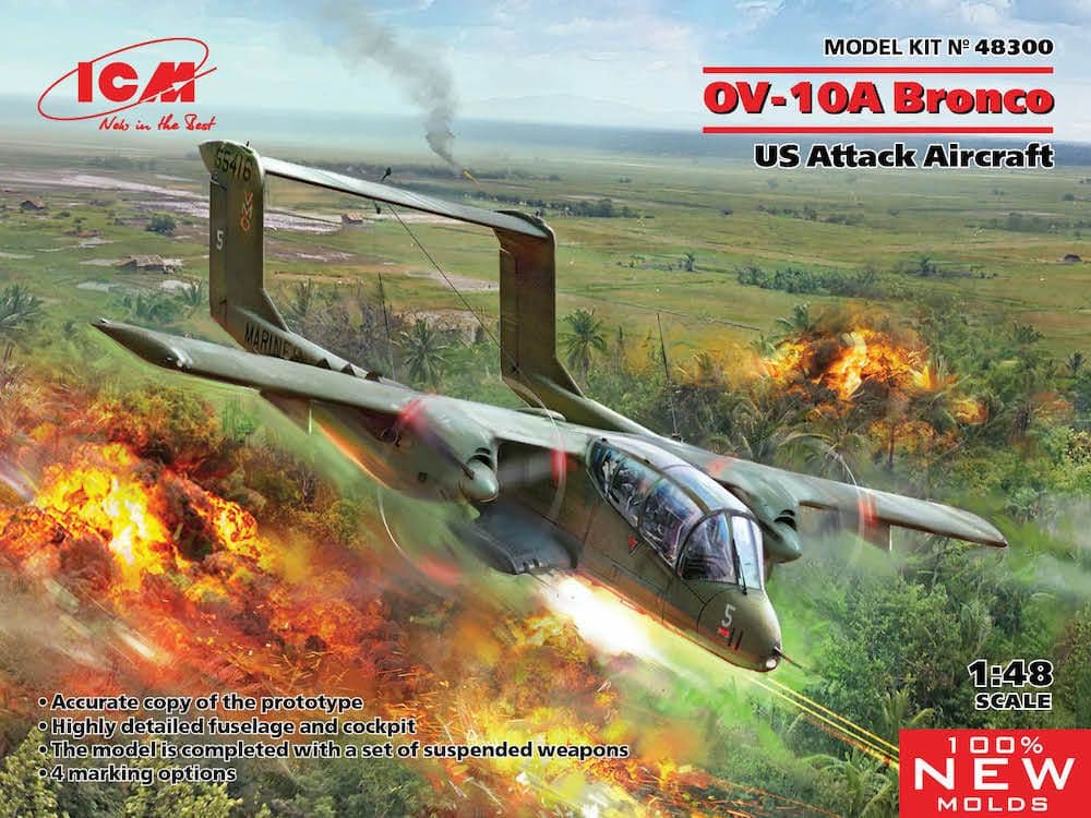 ICM 1/48 North-American/Rockwell OV-10 Bronco US Attack Aircraft # 48300