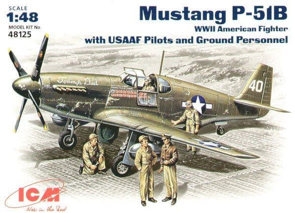 ICM 1/48 P-51B Mustang with USAAF Personnel # 48125