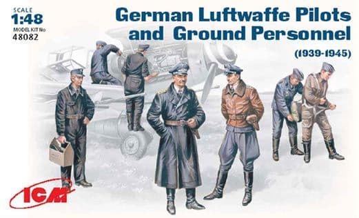 ICM 1/48 WWII Luftwaffe Pilots and Ground Personnel # 48082