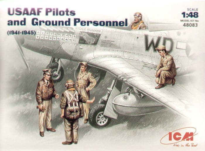 ICM 1/48 WWII USAAF Pilots and Ground Personnel 1941-45 # 48083