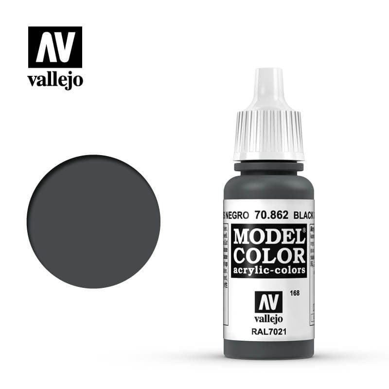 Vallejo 17ml Model Color - Black Grey acrylic paint 862