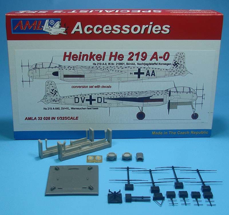 AML 1/32 Heinkel He-219 A-074/A-2 Conversion Set with Decals # A3229 