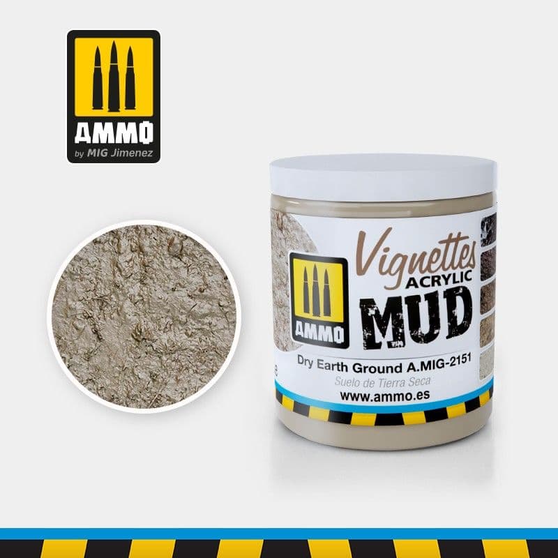 Ammo by Mig 100ml Dry Earth Ground Vignettes Acrylic Mud # MIG-2151