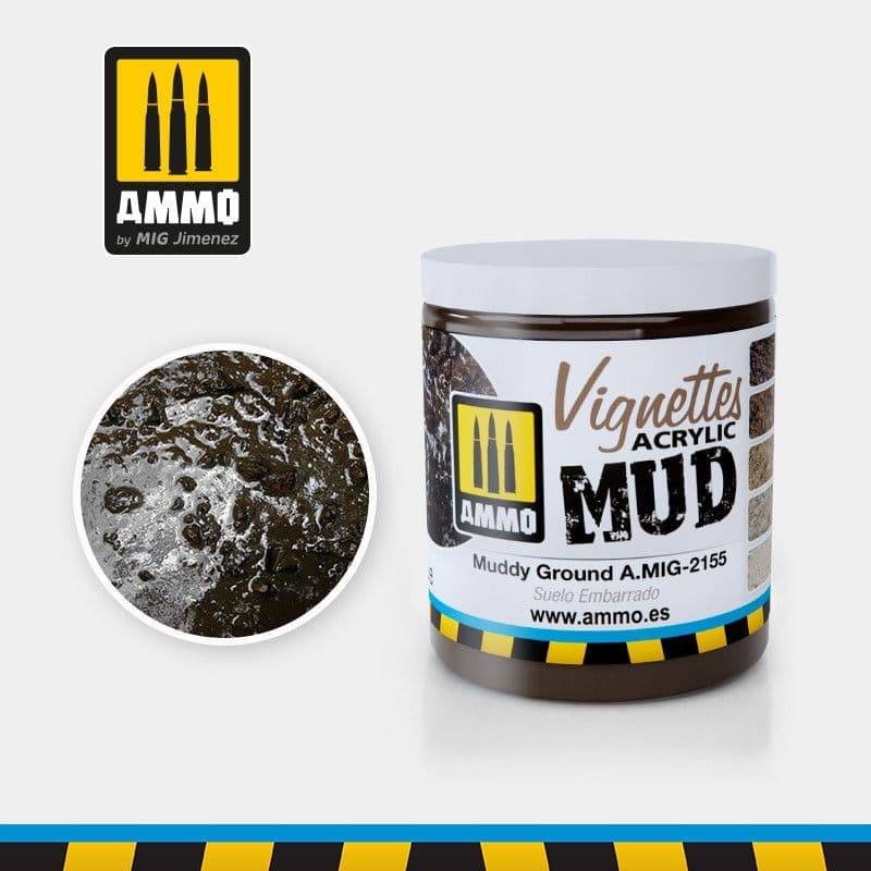 Ammo by Mig 100ml Muddy Ground Vignettes Acrylic Mud # MIG-2155