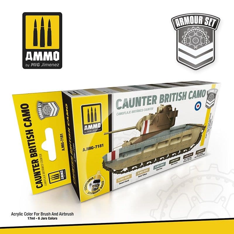 Ammo by Mig - Caunter British Camo Acrylic Paint Set # MIG-7181