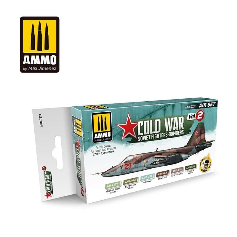 Ammo by Mig - Cold War Soviet Fighters-Bombers Vol. 2 Acrylic Paint Set # MIG-7239