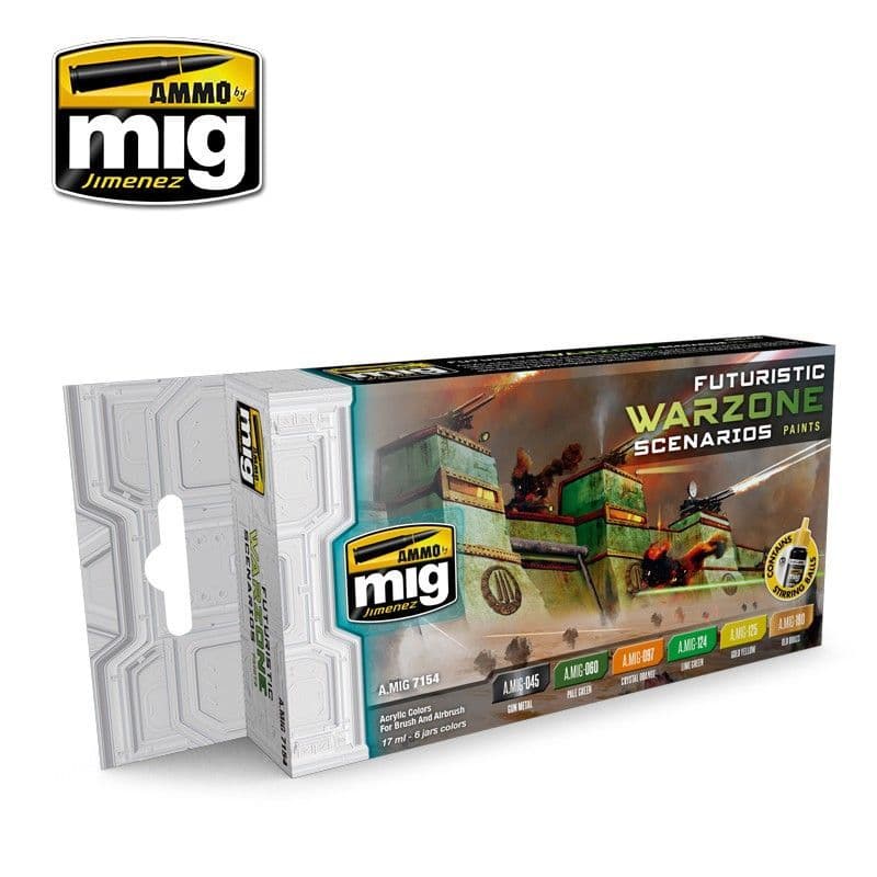 Ammo by Mig - Futuristic Warzone Scenarios Acrylic Paint Set # MIG-7154