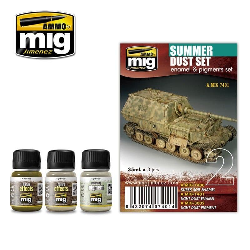 Ammo by Mig - Summer Dust Enamel & Pigments Set # MIG-7401