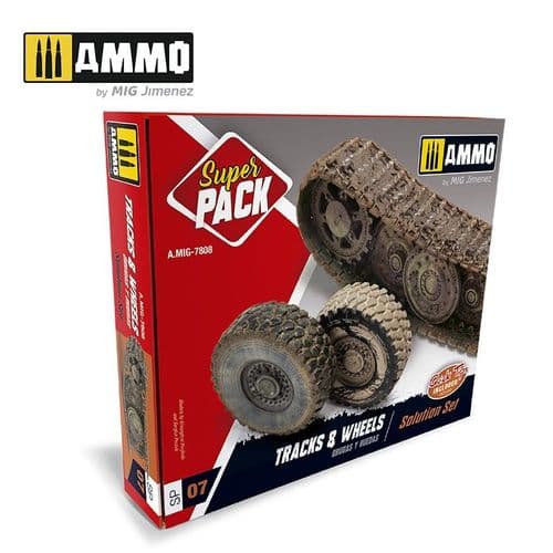 Ammo by Mig - Tracks & Wheels Super Pack Solution Set # MIG-7808