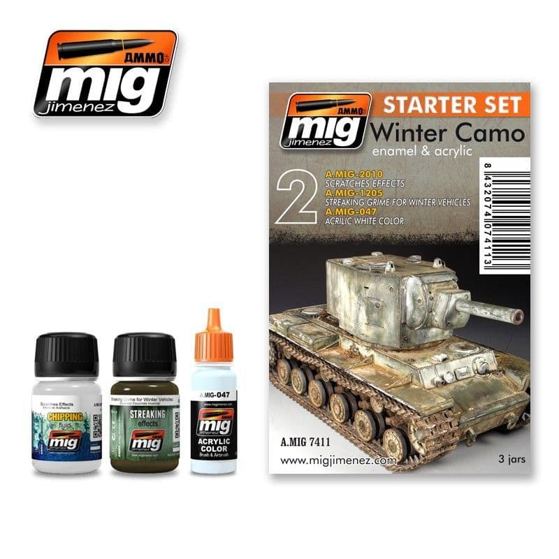 Ammo by Mig - Winter Camo Enamel & Acrylic Starter Set # MIG-7411