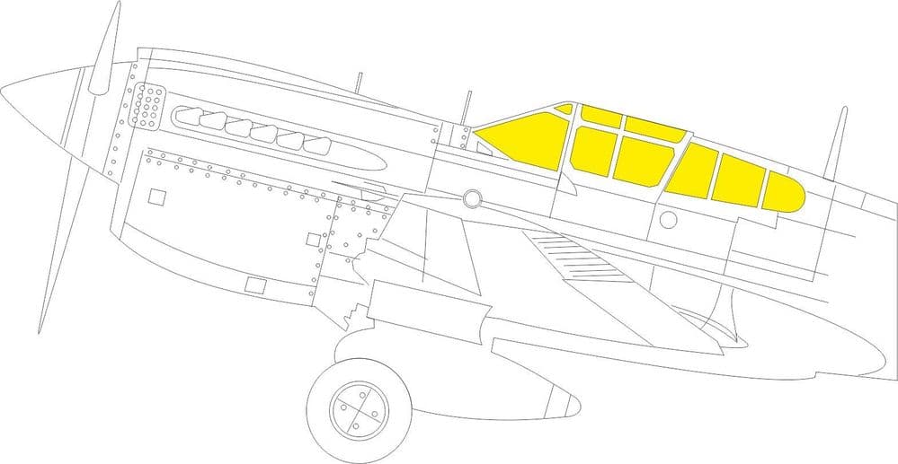Eduard 1/32 Curtiss P-40M TFace (Interior & Exterior Canopy Masks) # JX276
