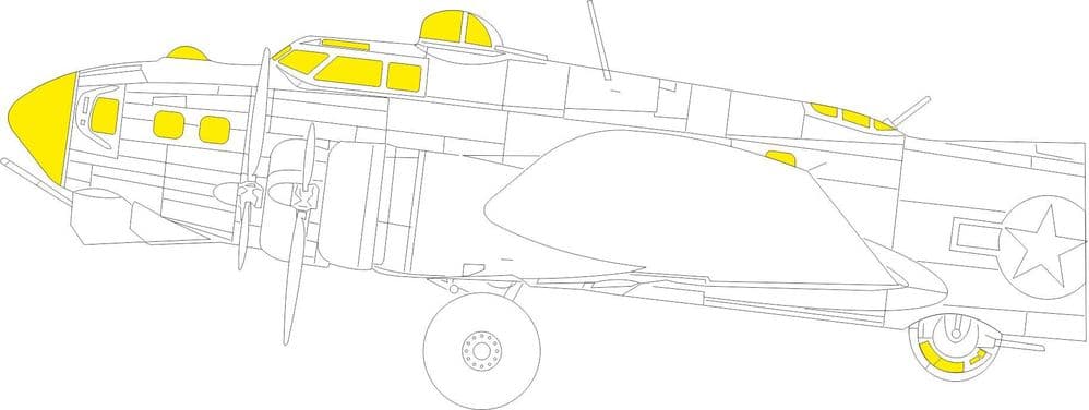 Eduard 1/48 Boeing B-17G Flying Fortress TFace Paint Mask # EX822