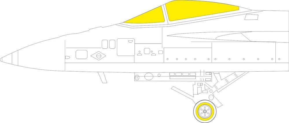 Eduard 1/48 Boeing F/A-18E Super Hornet TFace Paint Mask # EX812