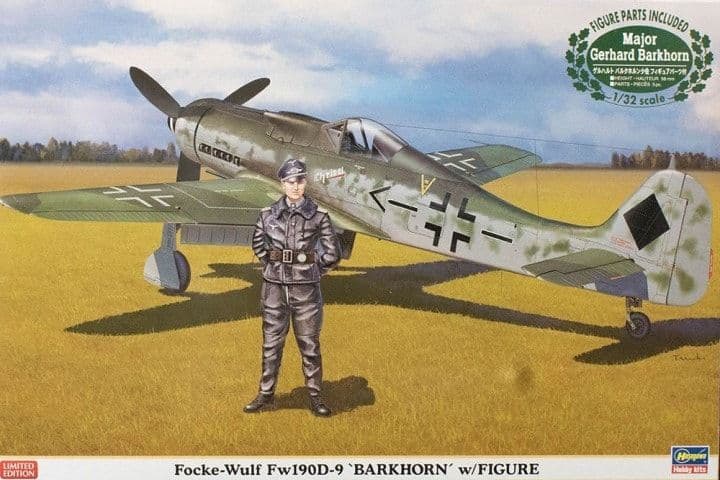 Hasegawa 1/32 Focke-Wulf Fw-190D-9 'Barkhorn' with Figure # 08251