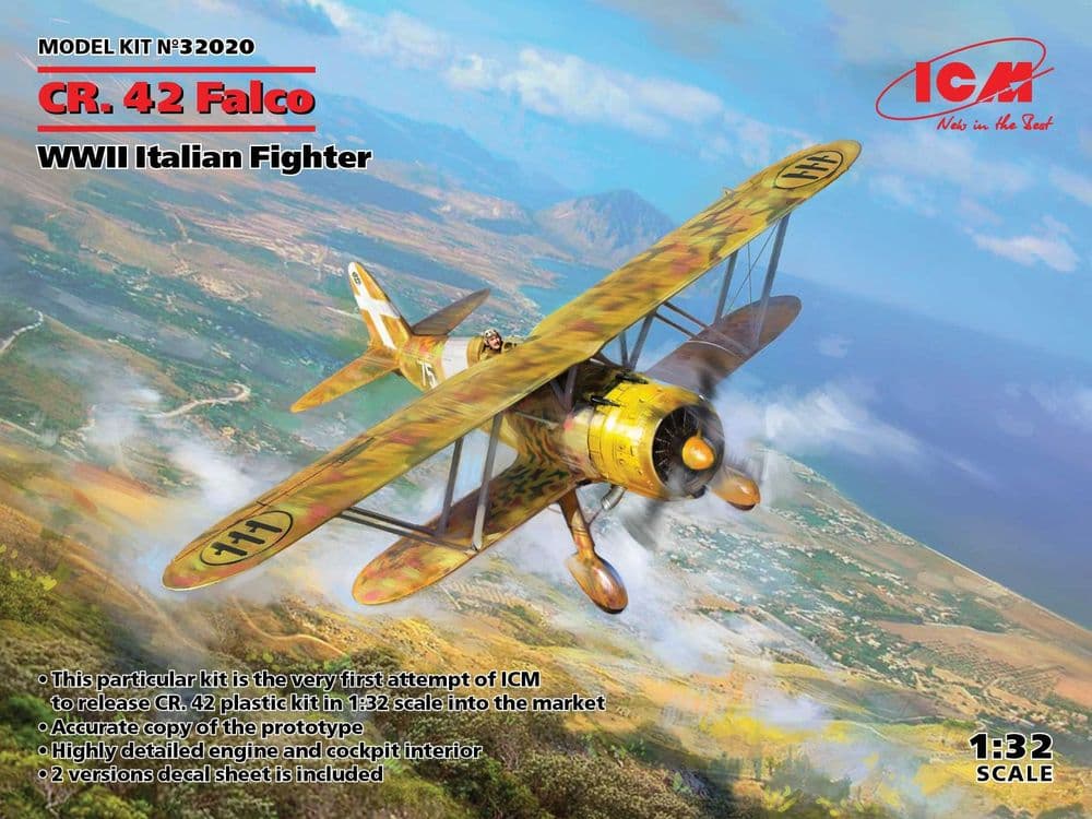 ICM 1/32 Fiat CR.42 Falco, WWII Italian Fighter # 32020