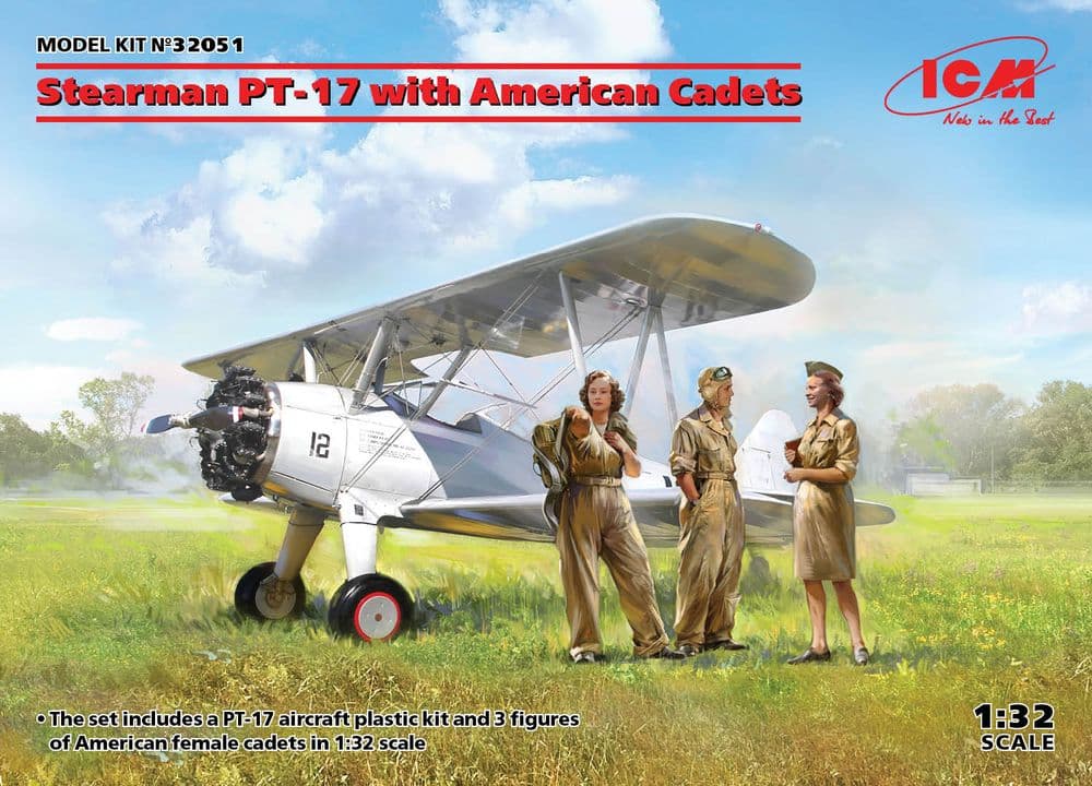 ICM 1/32 Stearman PT-17 with American Cadets # 32051