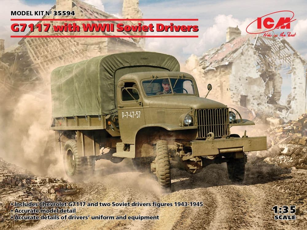 ICM 1/35 G7117 with WWII Soviet Drivers # 35594