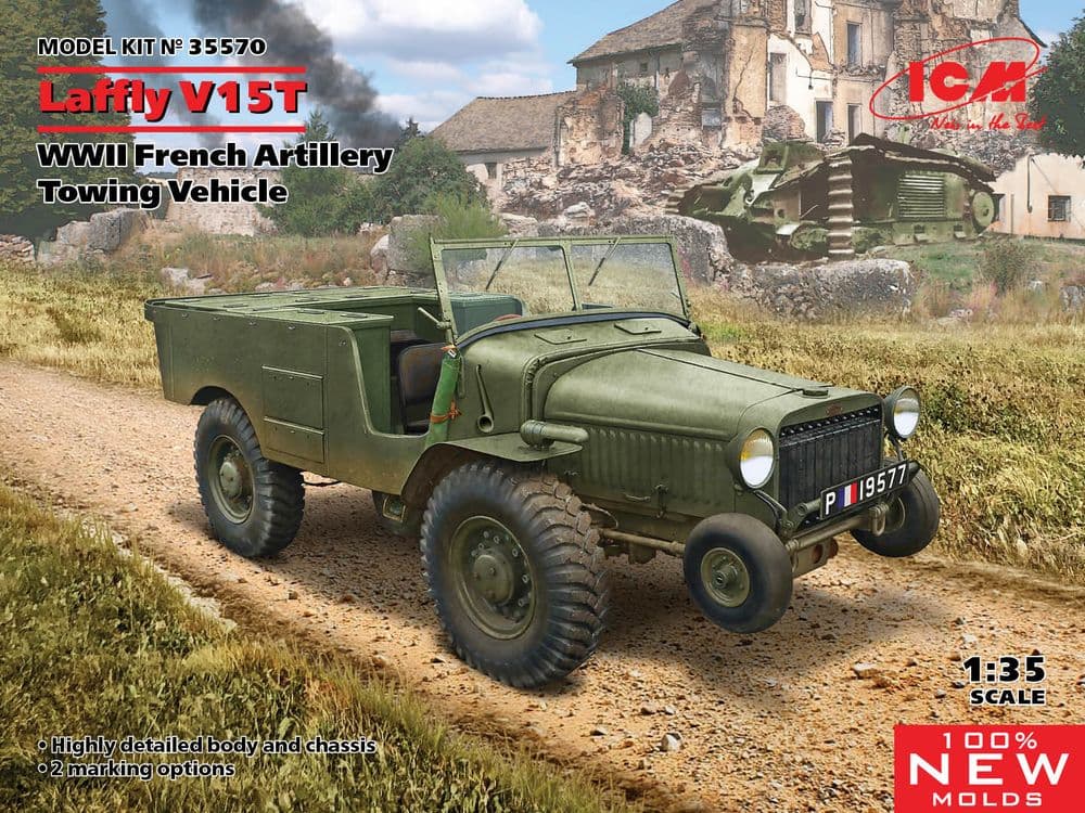 ICM 1/35 Laffly V15T WWII French Artillery Towing Vehicle # 35570