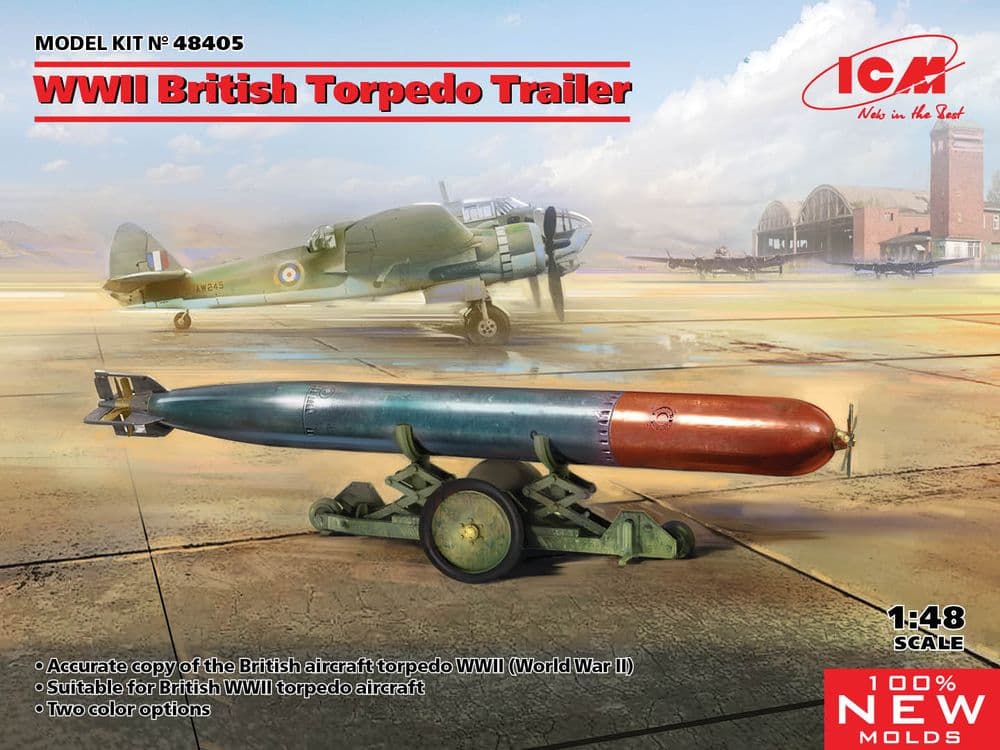 ICM 1/48 WWII British Torpedo Trailer # 48405