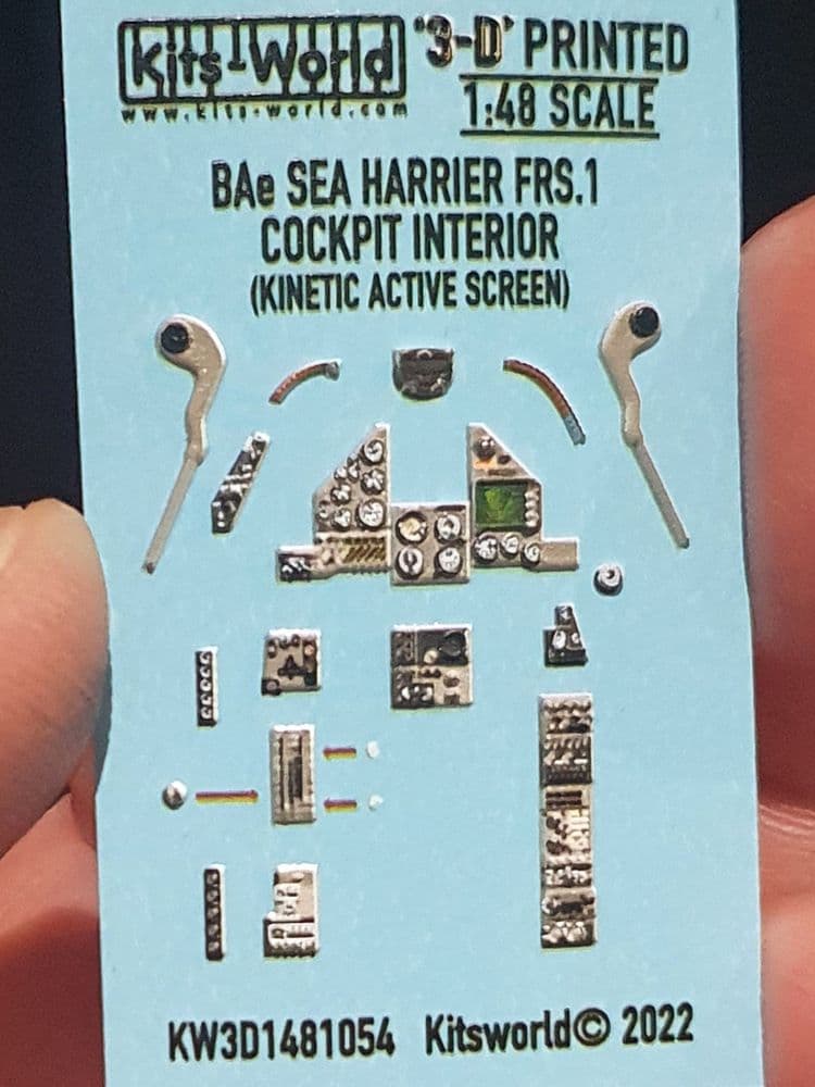 Kits-World 1/48 Full Colour 3D BAe Sea Harrier FRS.1 'Screens On' Instrument Panel Decal Set # 3D148