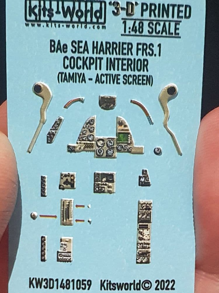 Kits-World 1/48 Full Colour 3D BAe Sea Harrier FRS.1 'Screens On' Instrument Panel Decal Set # 3D1