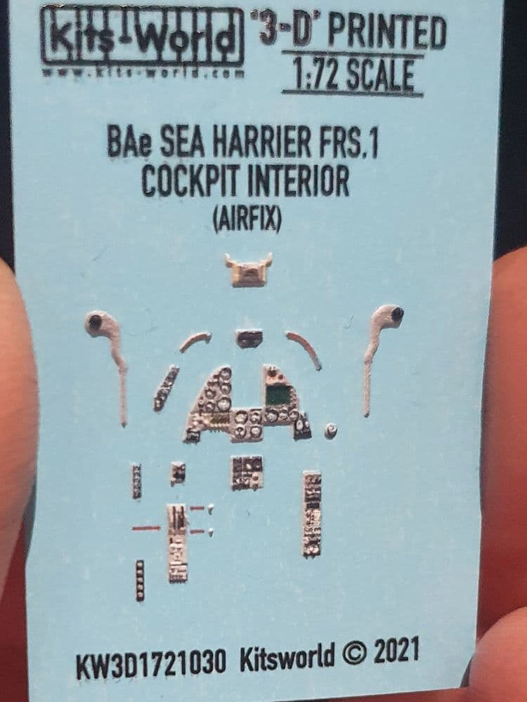 Kits-World 1/72 Full Colour 3D BAe Sea Harrier FRS.1 Instrument Panel Decal Set # 3D1721030