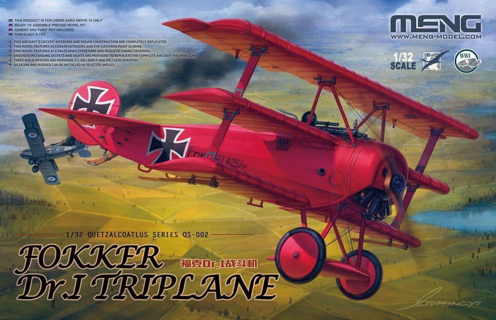 Meng Models 1/32 Fokker Dr.I Triplane # QS-002
