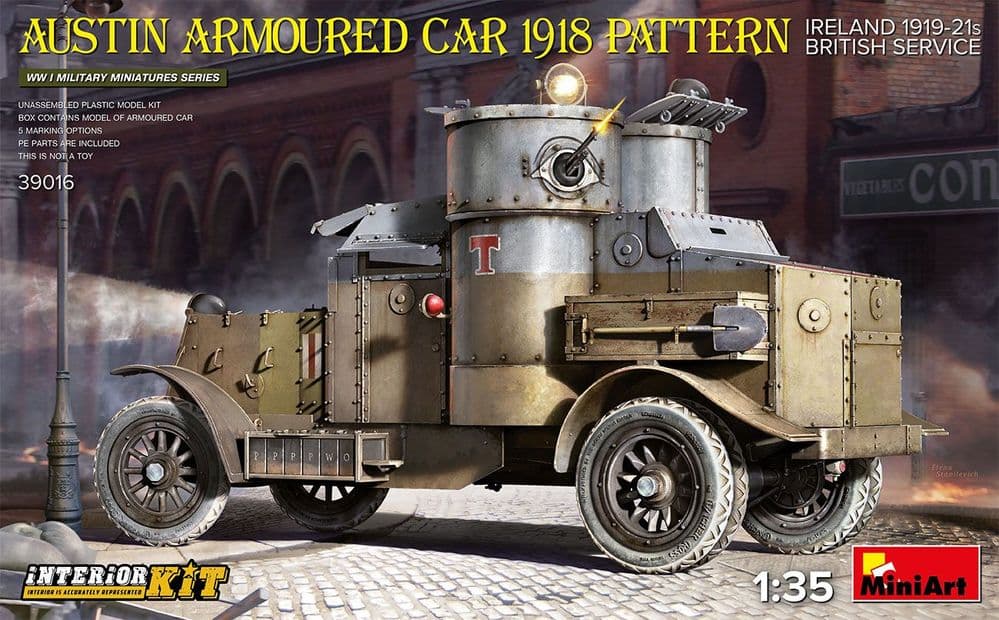Miniart 1/35 Austin Armored Car 1918 Pattern Ireland 1919-21 British Service Interior Kit # 39016