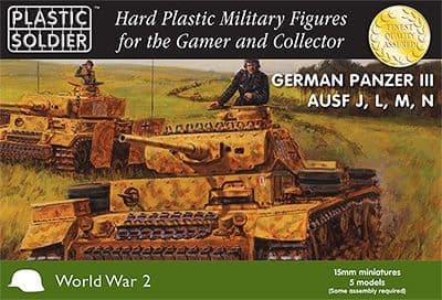 Plastic Soldier 15mm German Panzer III Ausf. J L M N # WW2V15010