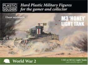 Plastic Soldier 15mm M3 'Honey' Light Tank # WW2V15033