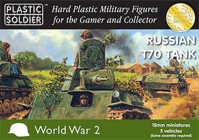 Plastic Soldier 15mm Russian T70 Tank # WW2V15019