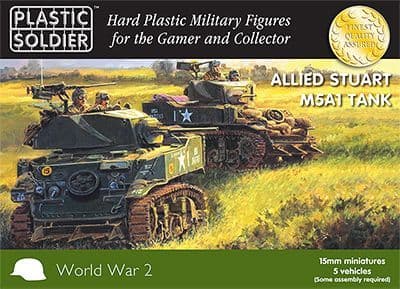 Plastic Solider 15mm WWII Allied M5A1 Stuart Tank # WW2V15021