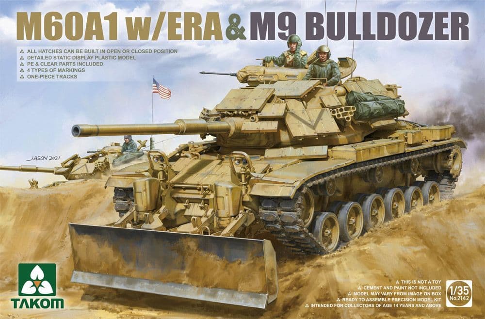 Takom 1/35 M60A1 with ERA & M9 Bulldozer # 02142