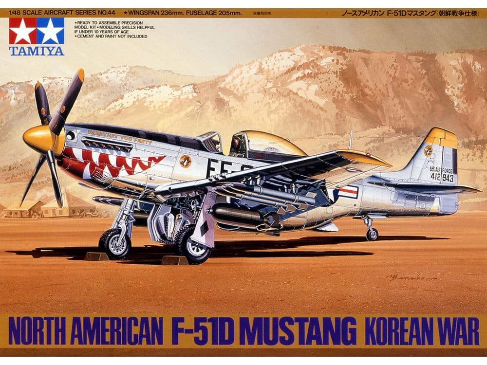 Tamiya 1/48 N.A. F-51D Mustang Korean War # 61044
