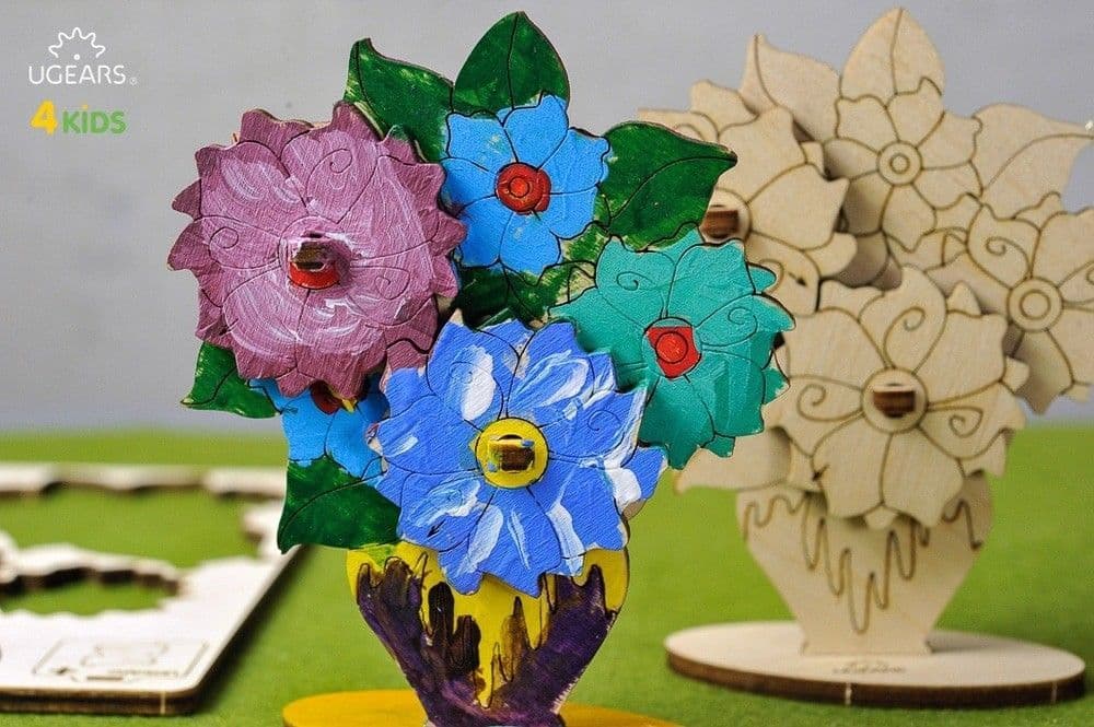 UGears 3D Colouring Model - Bouquet # 10008