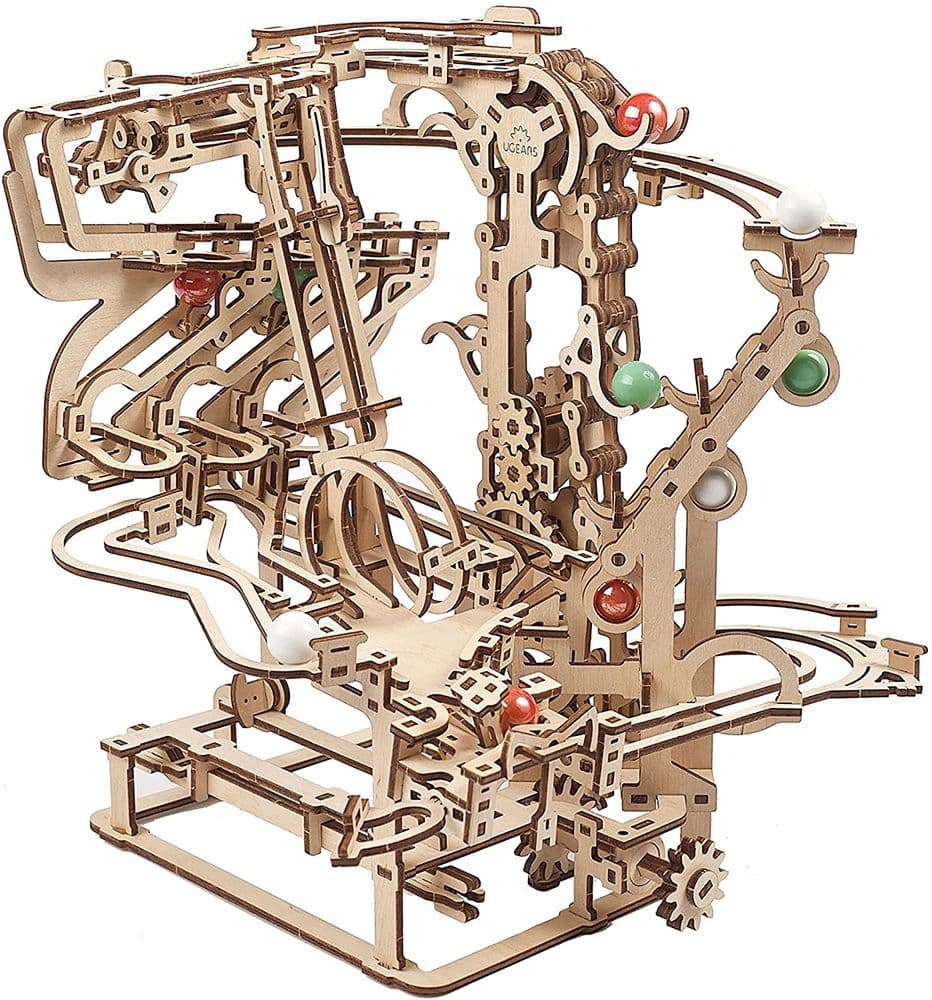 UGears Mechanical Model - Wooden Marble Run Chain Hoist # 70156