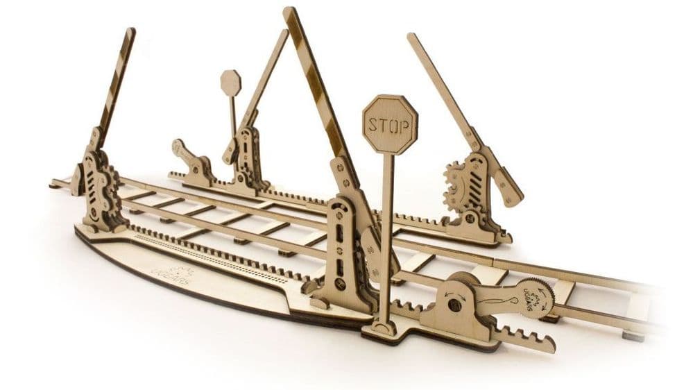 UGears Mechanical Model - Wooden Set of Rails with Crossings # 70014