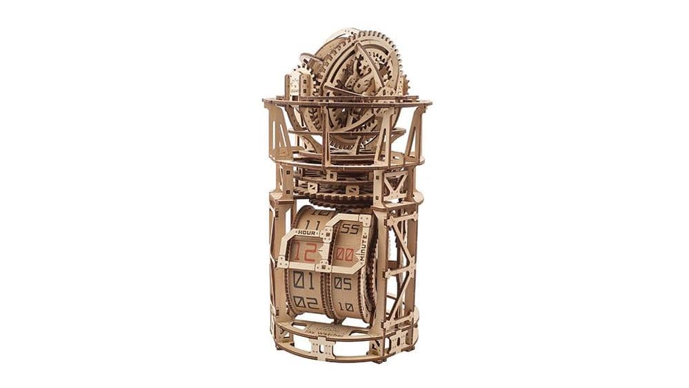UGears Mechanical Model - Wooden Sky Watcher Tourbillon Table Clock # UG70162