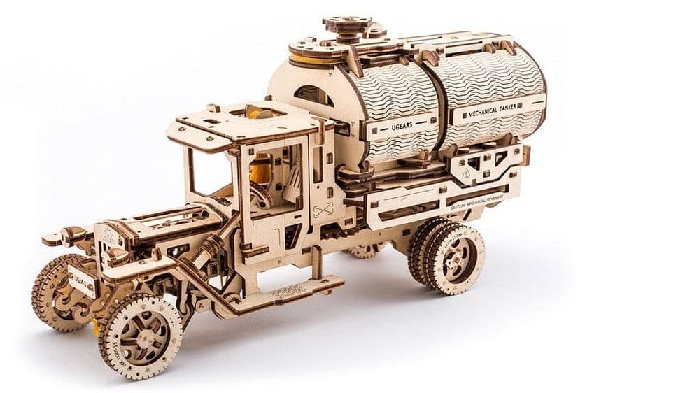 UGears Mechanical Model - Wooden Truck with Tanker # 70021
