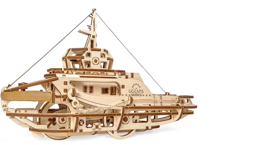 UGears Mechanical Model - Wooden Tugboat # 70078